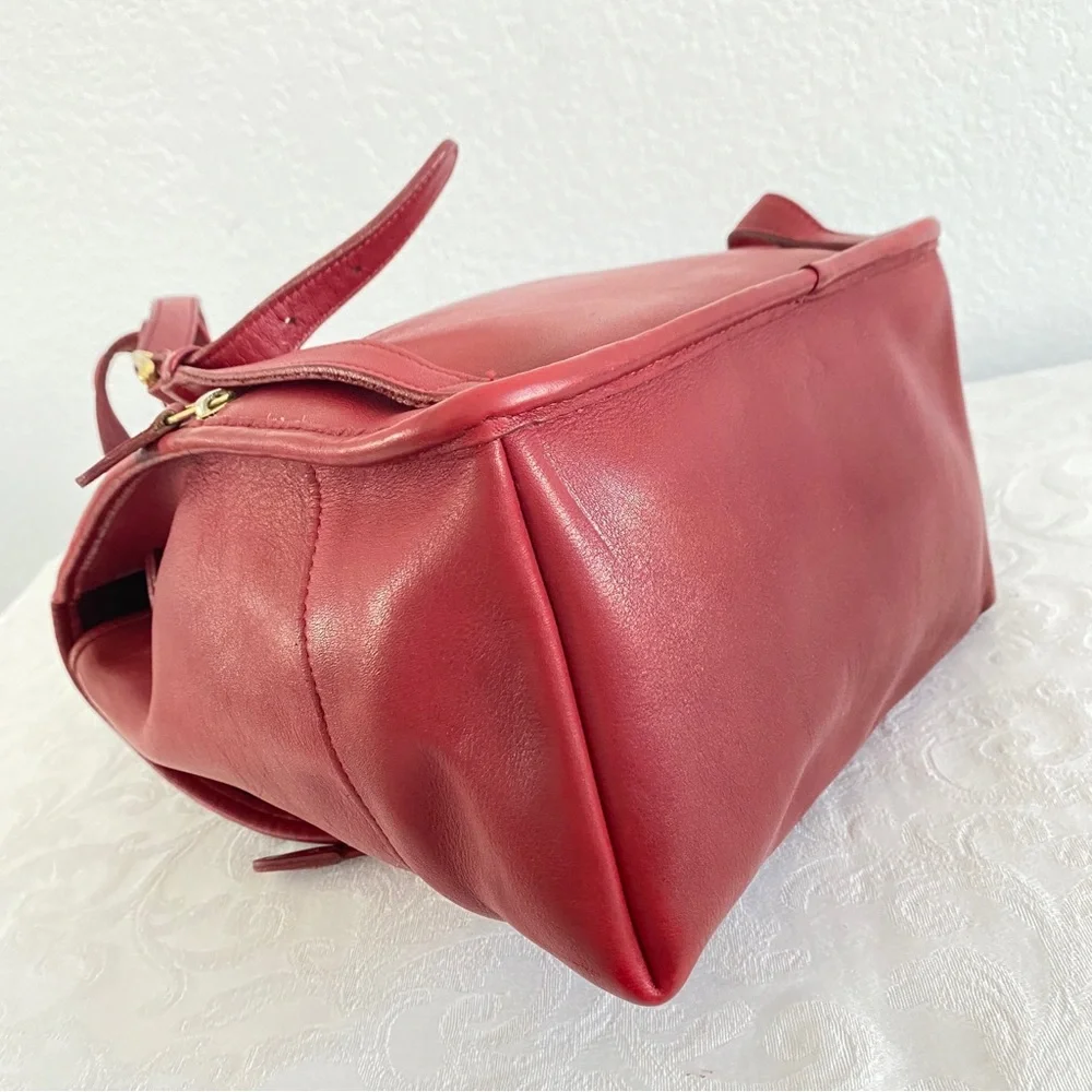 Vintage coach Leather Backpack red